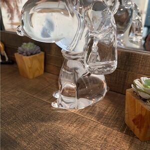 Clear Glass Dog Figurine